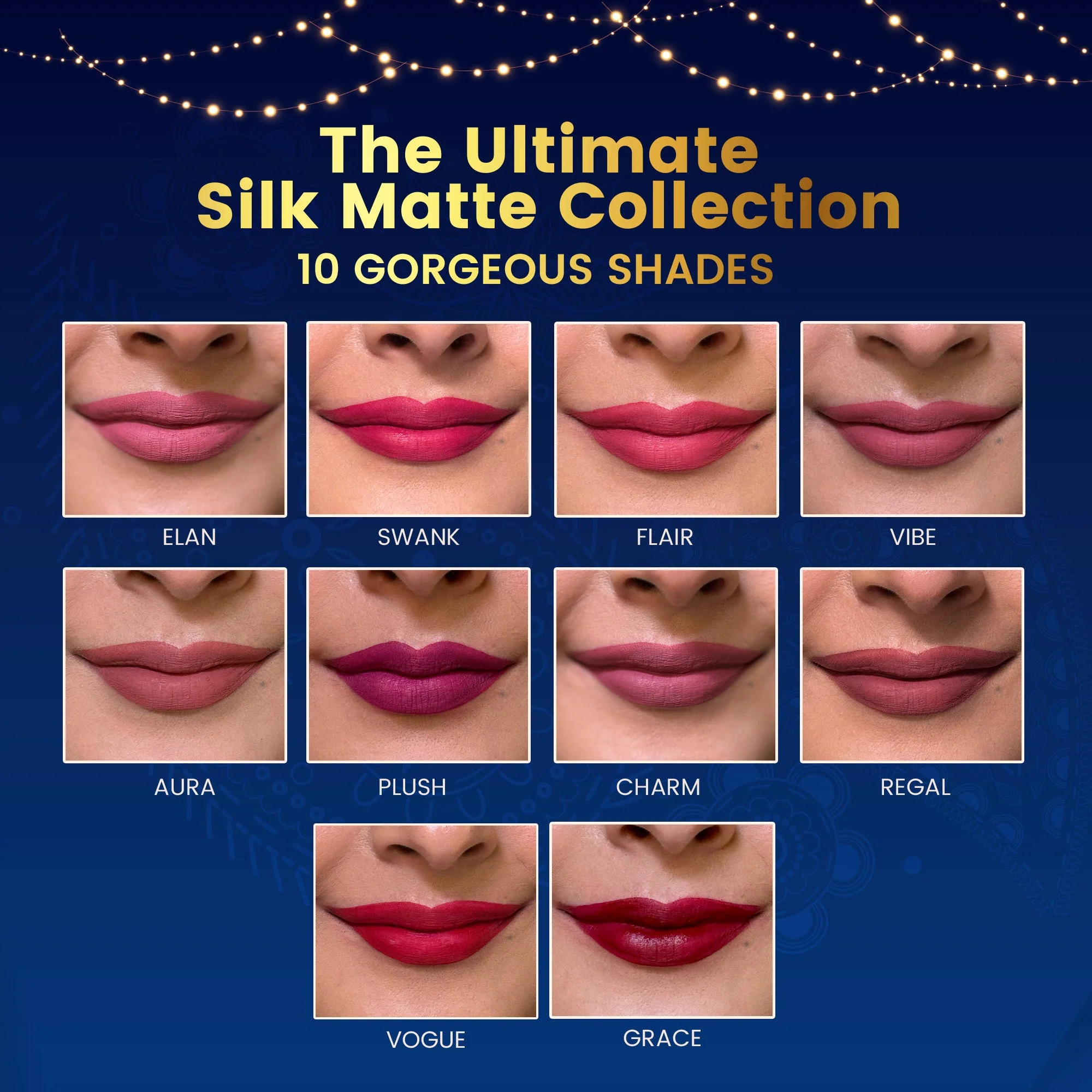 10-in-1 Mini Silk Matte Liquid Lipstick Set - Image 3