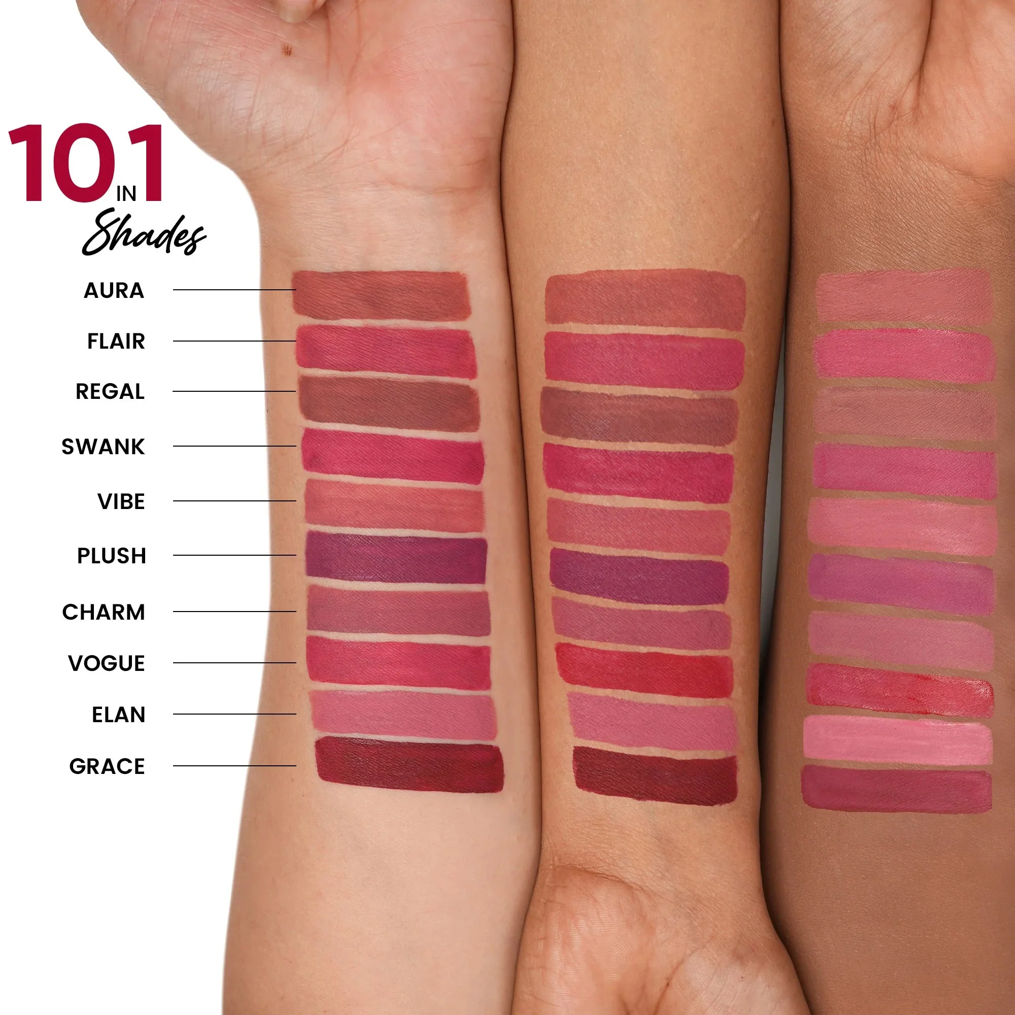 10-in-1 Mini Silk Matte Liquid Lipstick Set - Image 4