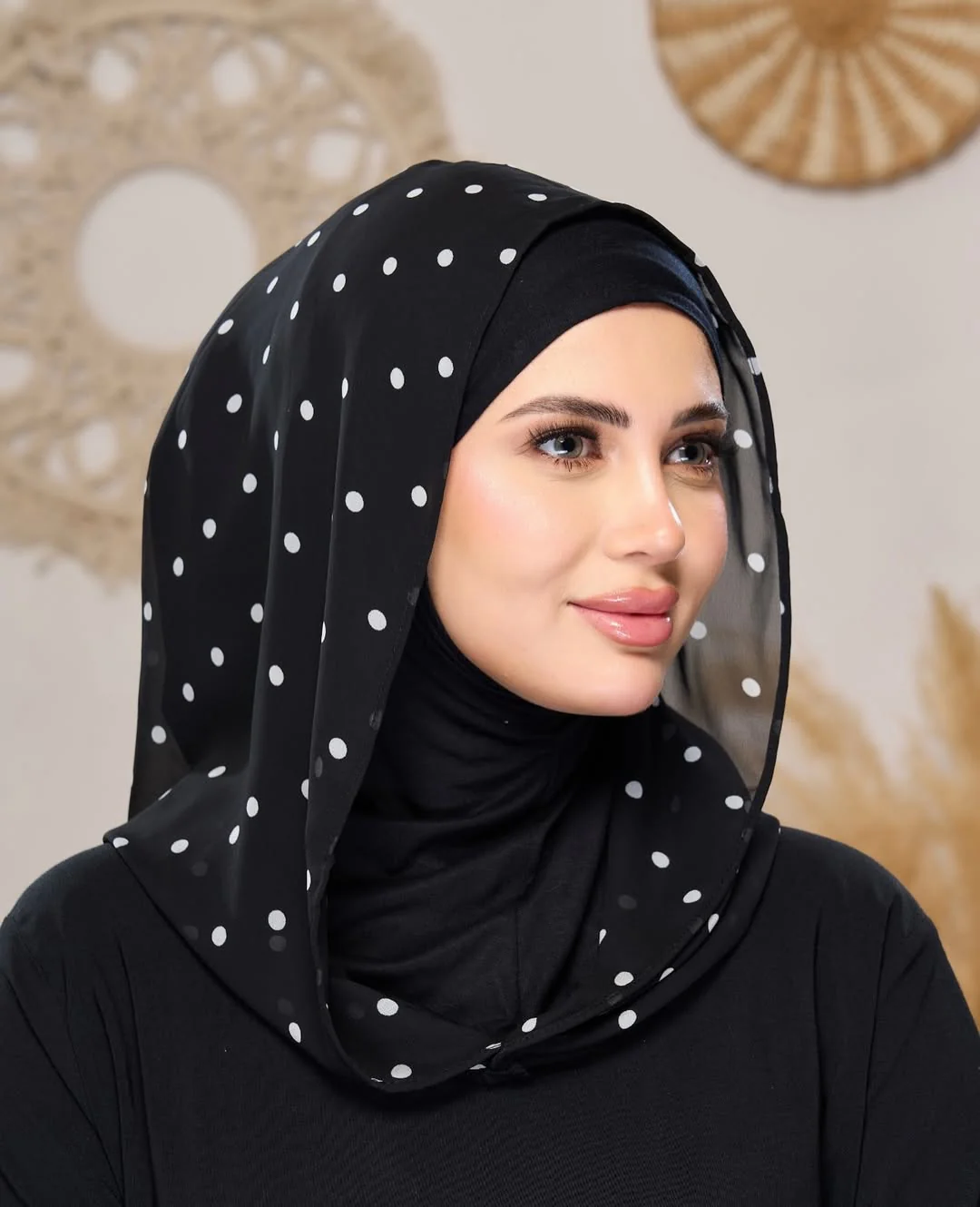 2-in-1 Instant Hijab with Printed Scarf - Image 4