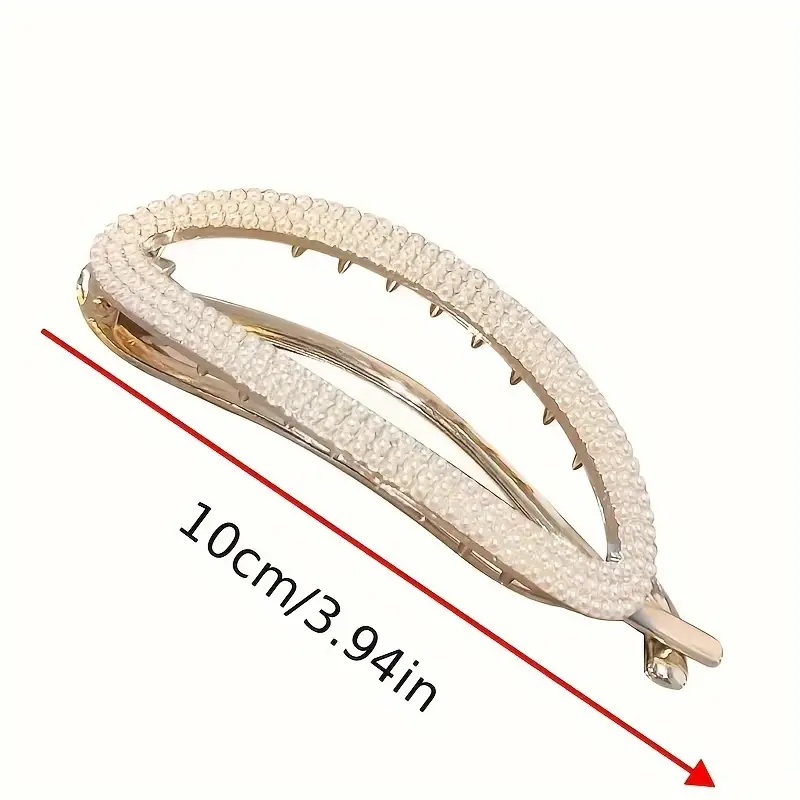 Fashion Oval Rhinestone Hair Clip - Image 6
