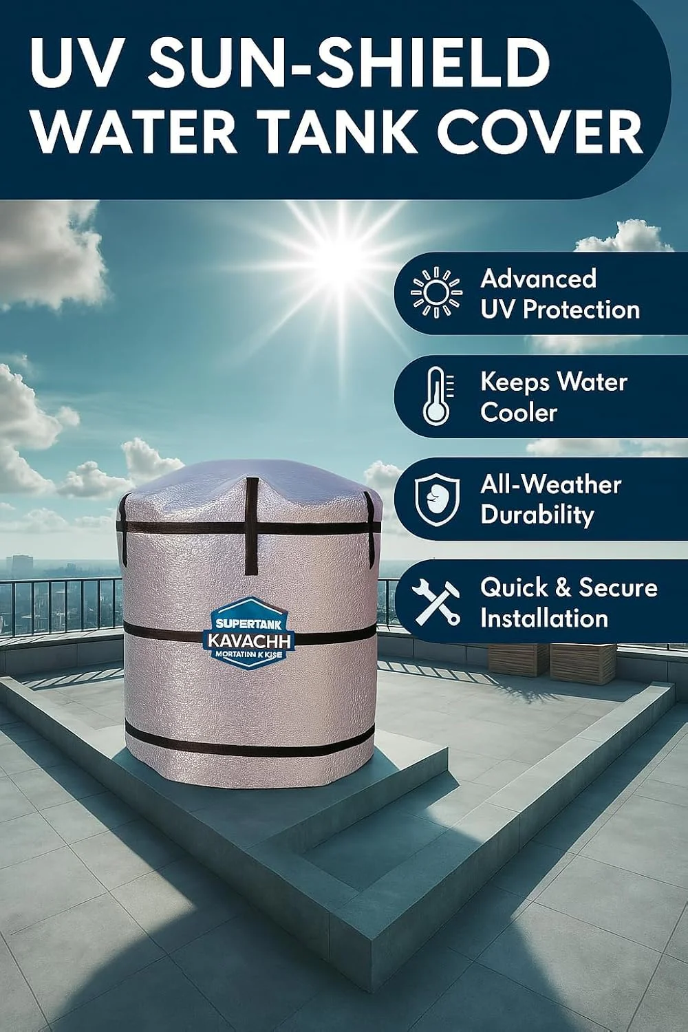 3-Layer Insulated Water Tank Cover - Image 4