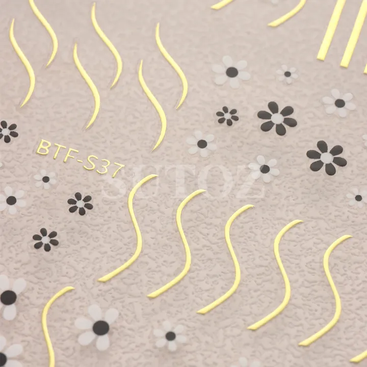 3D/5D Embossed Flower Nail Art Stickers - Image 3