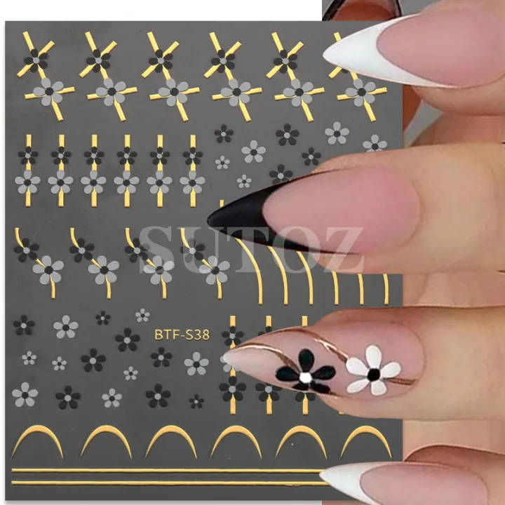 3D/5D Embossed Flower Nail Art Stickers - Image 4