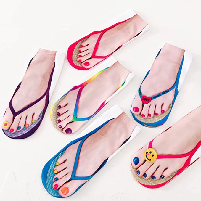 3D Printing Pattern Flip Flop  Socks for Women - Image 5