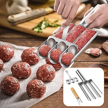 4-Tube Meatball Maker / Kofta Maker Tool - Image 4