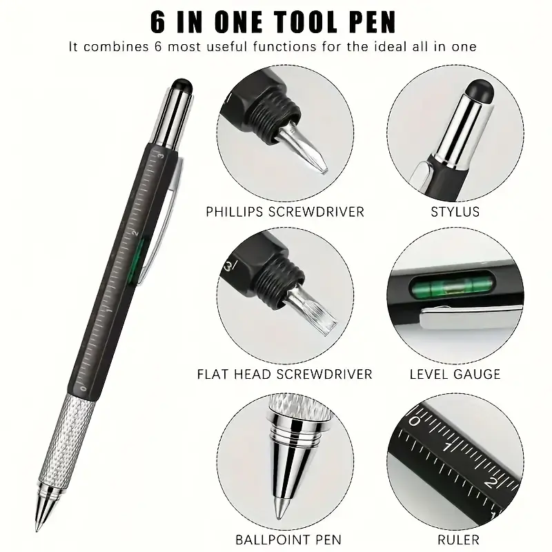 6-in-1 Multi Functional Creative Tool Pen - Image 4