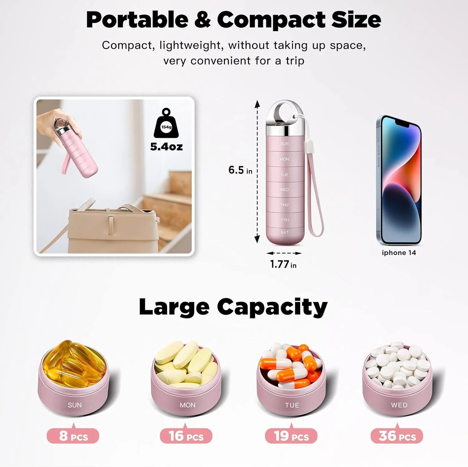 7-Day Pill Case Tablet Organizer - Image 6