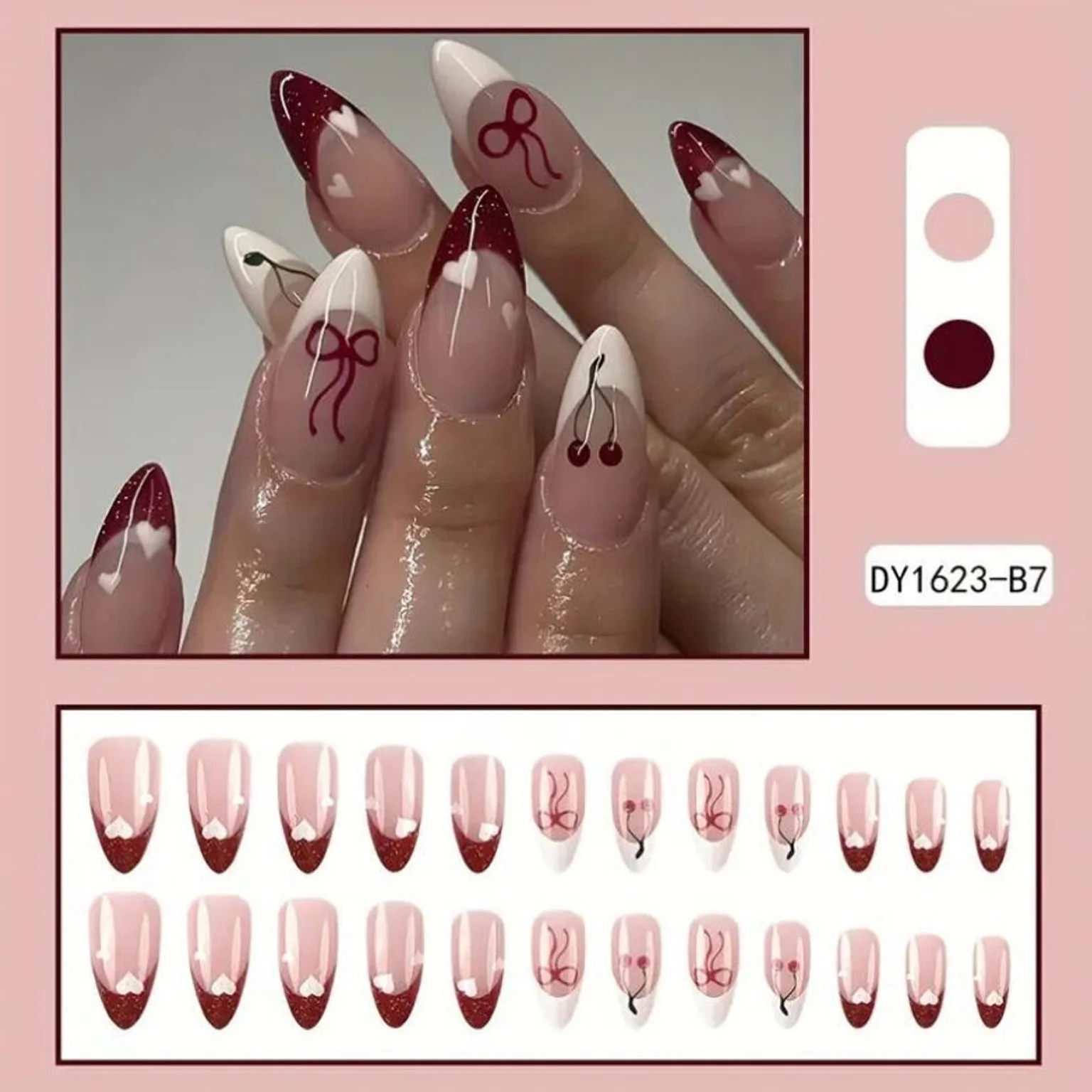 Almond-Shaped Press-On Nails - Image 4