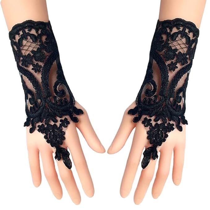 Black Lace Gloves