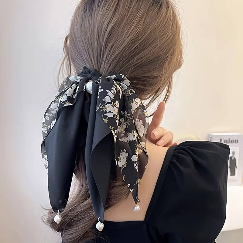 Bow Headband Hair Tie Women's Ponytail - Image 4