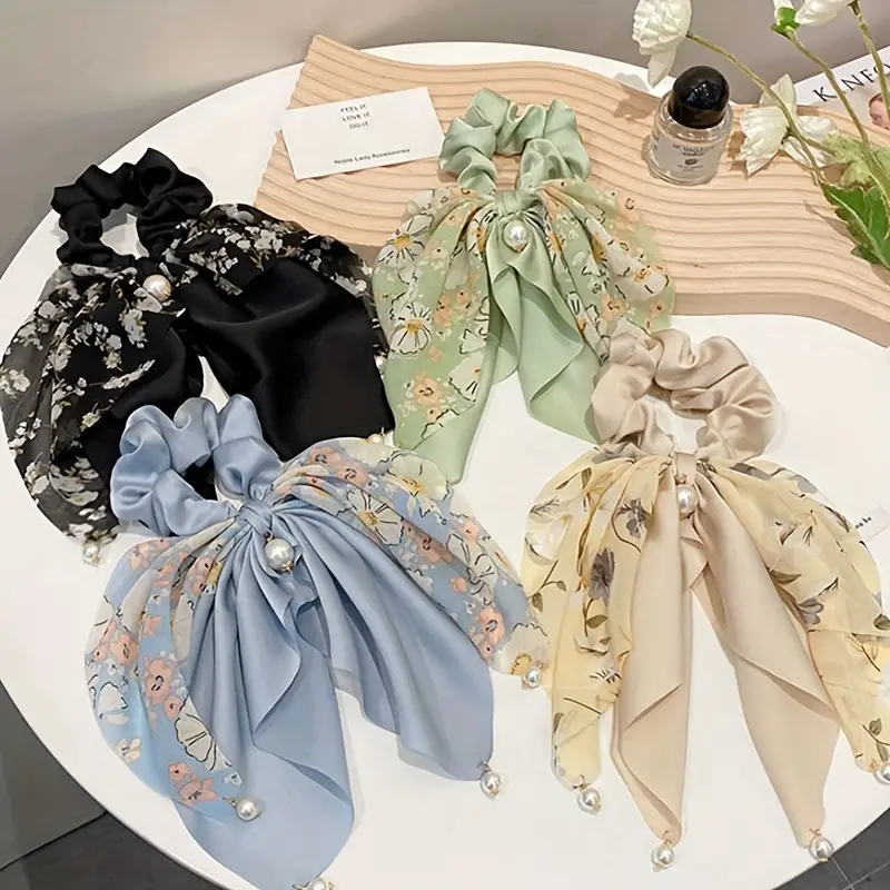 Bow Headband Hair Tie Women's Ponytail - Image 5