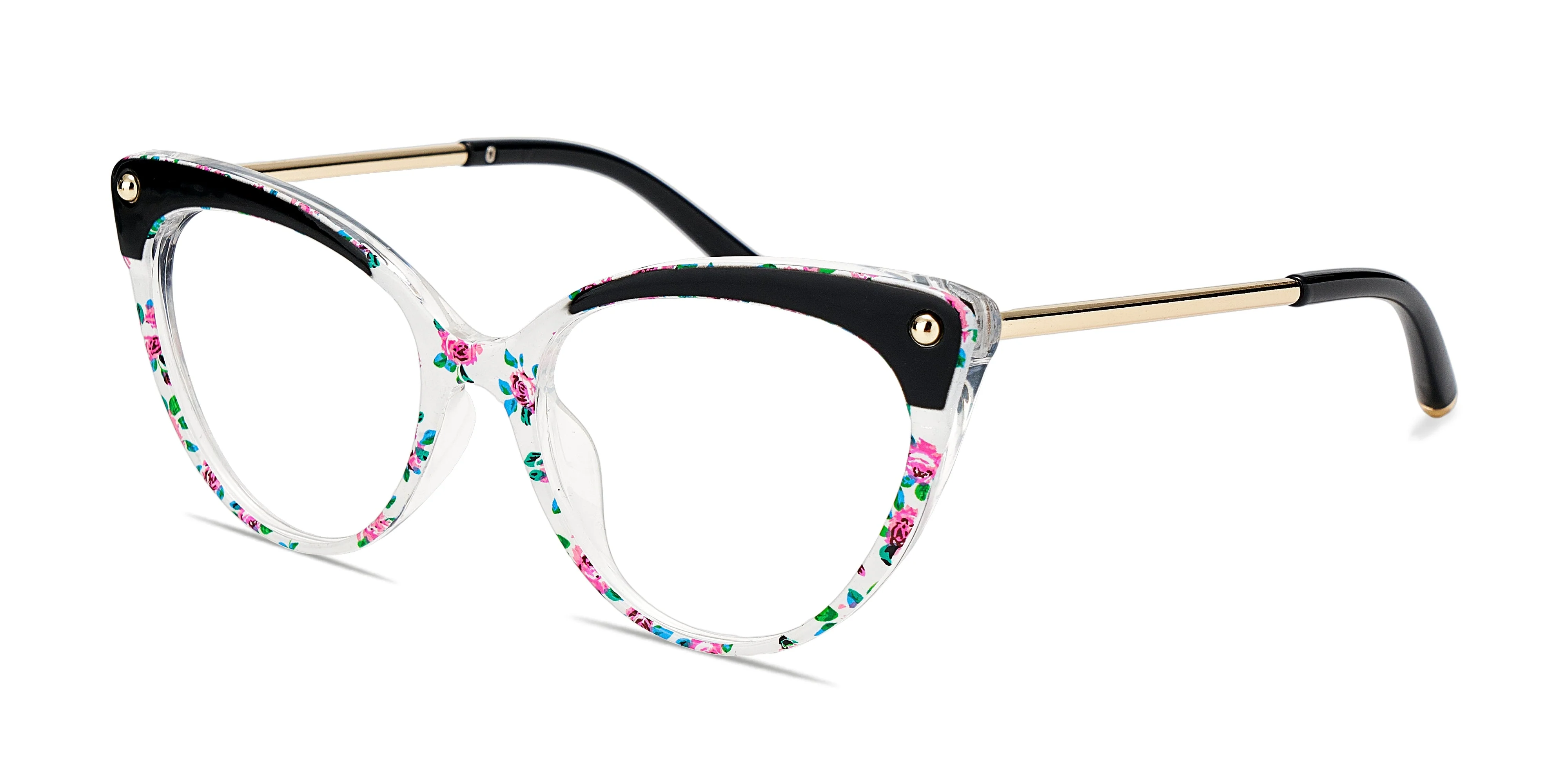 Butterfly Black-Floral Prescription Glasses for Women - Image 2