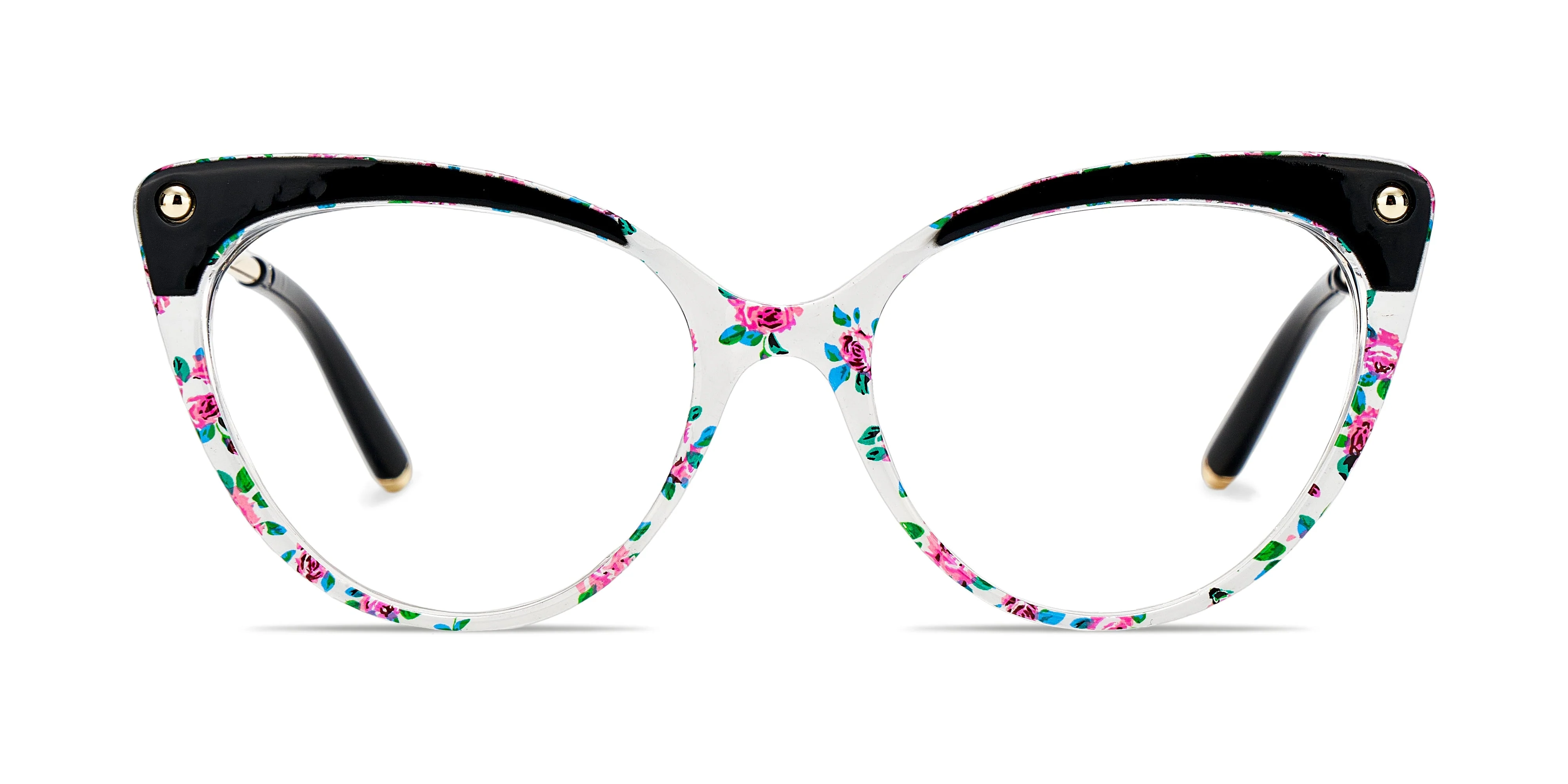 Butterfly Black-Floral Prescription Glasses for Women - Image 3