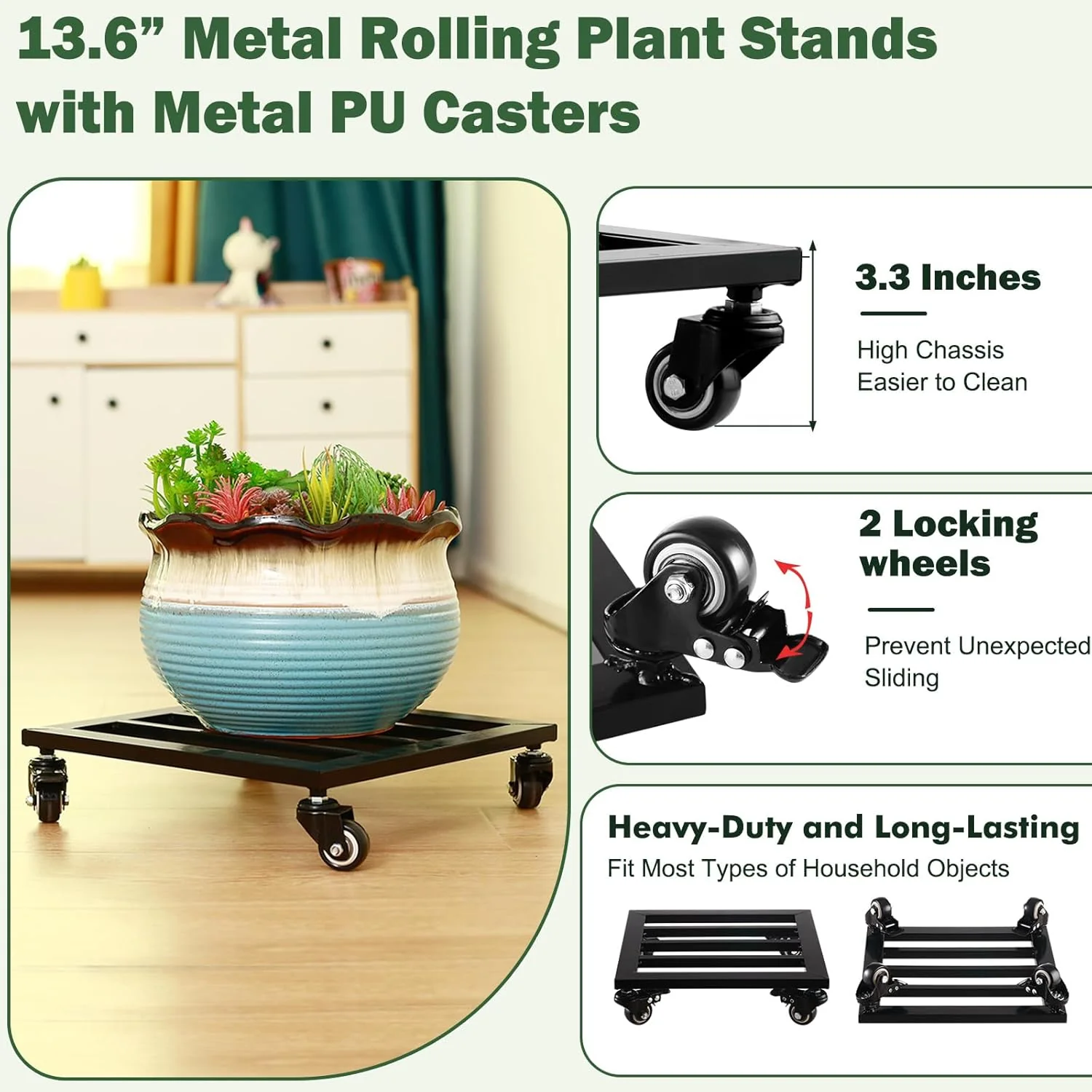 Movable Wheel Plant Stand - Image 5