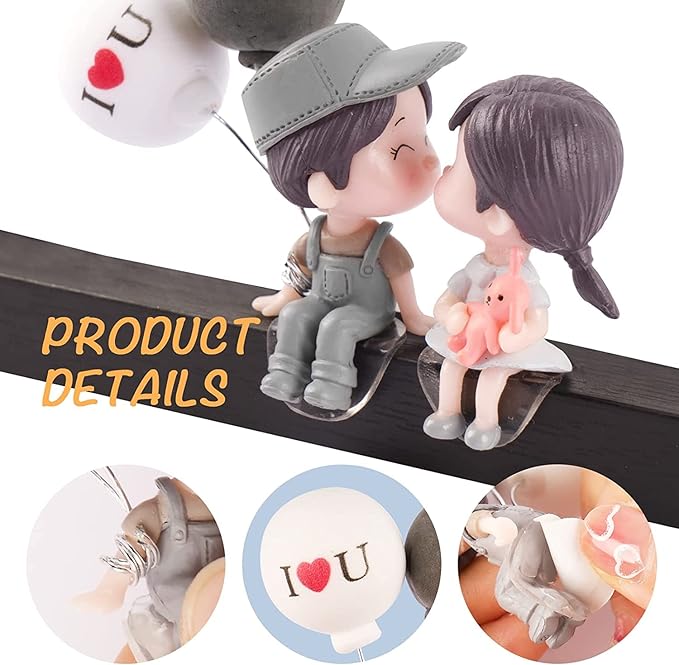 Car Decoration Cute Cartoon Couples - Image 3