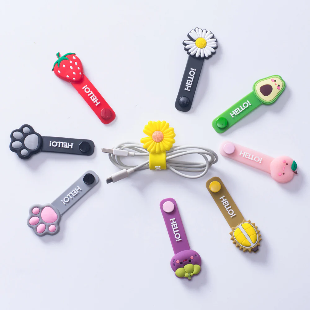 3Pcs Cartoon Data Cable Storage Buckle - Image 2
