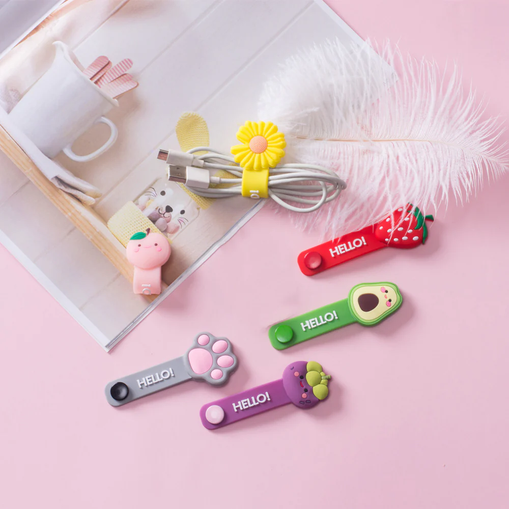 3Pcs Cartoon Data Cable Storage Buckle - Image 3