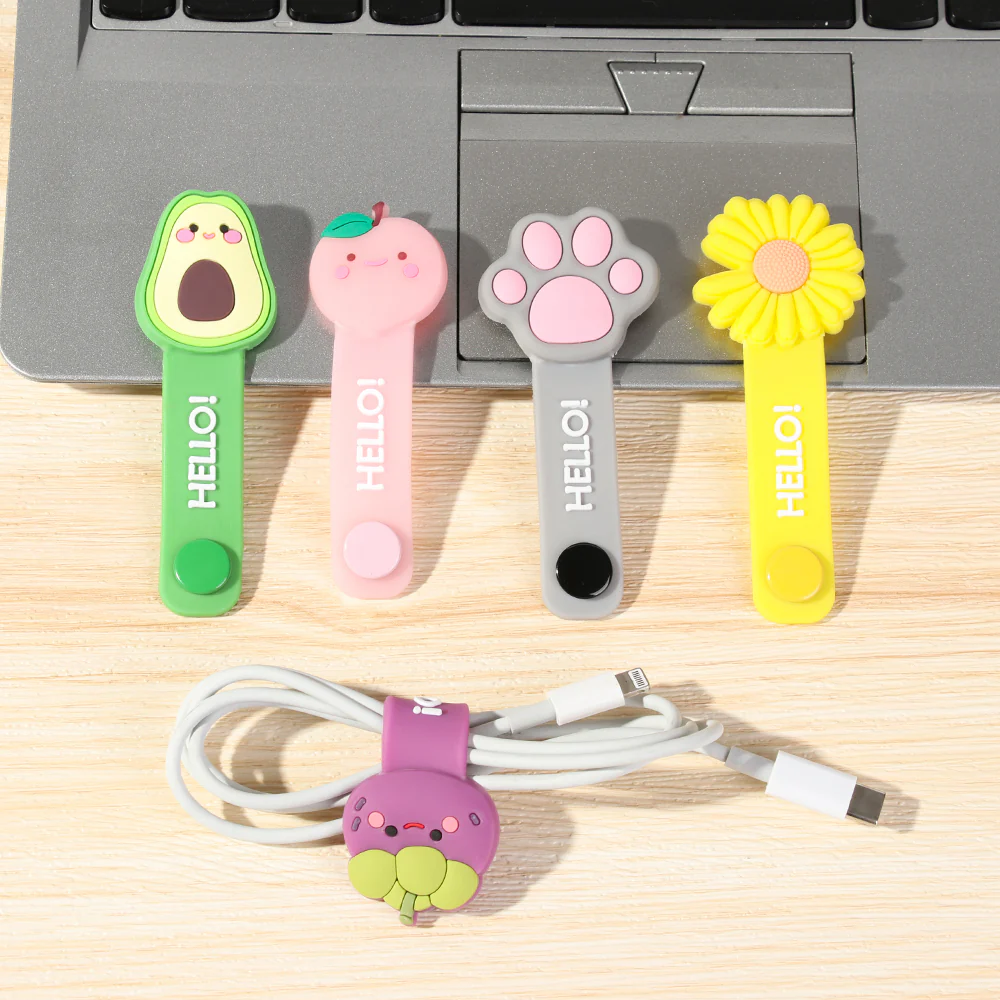 3Pcs Cartoon Data Cable Storage Buckle - Image 4