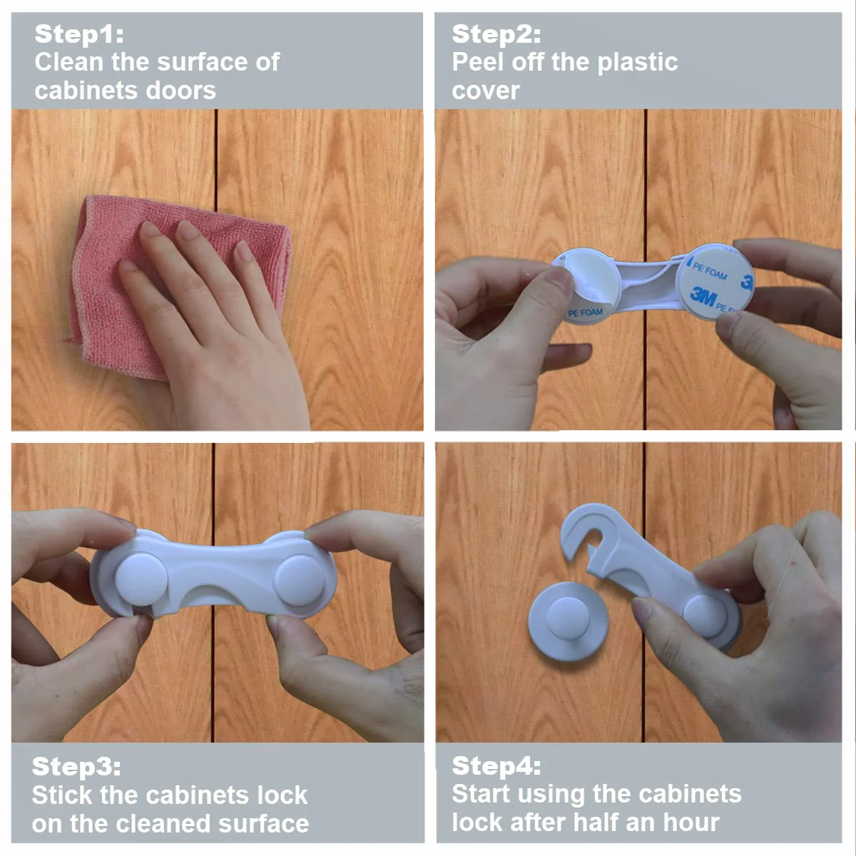 Child Safety Cabinet Strap Locks - Image 3