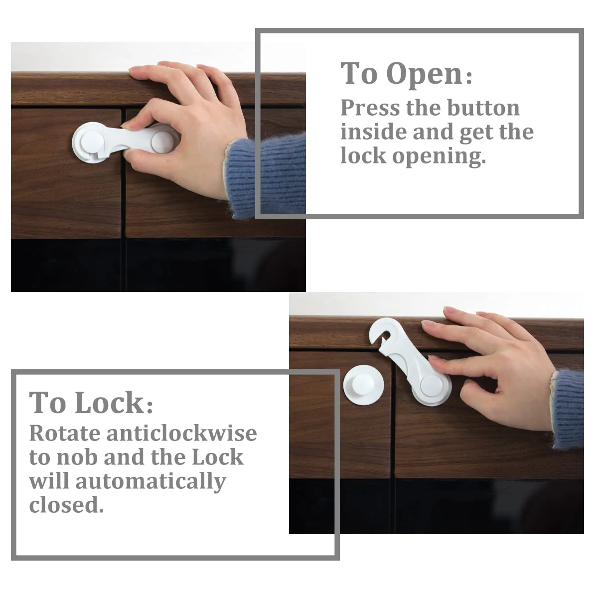 Child Safety Cabinet Strap Locks - Image 4