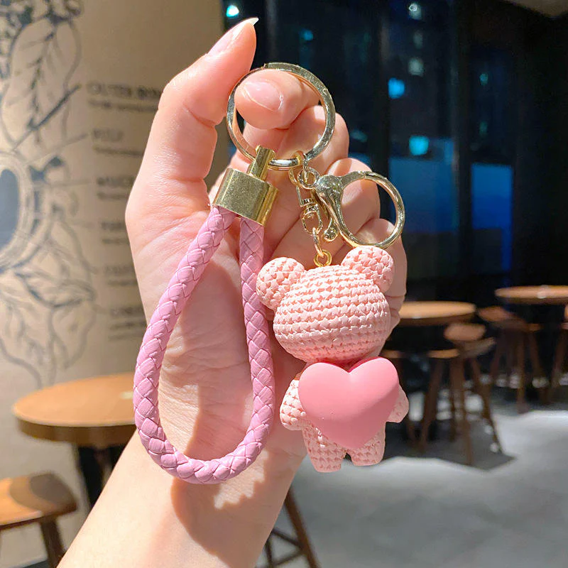 Crocheted Bear Keychain - Image 3
