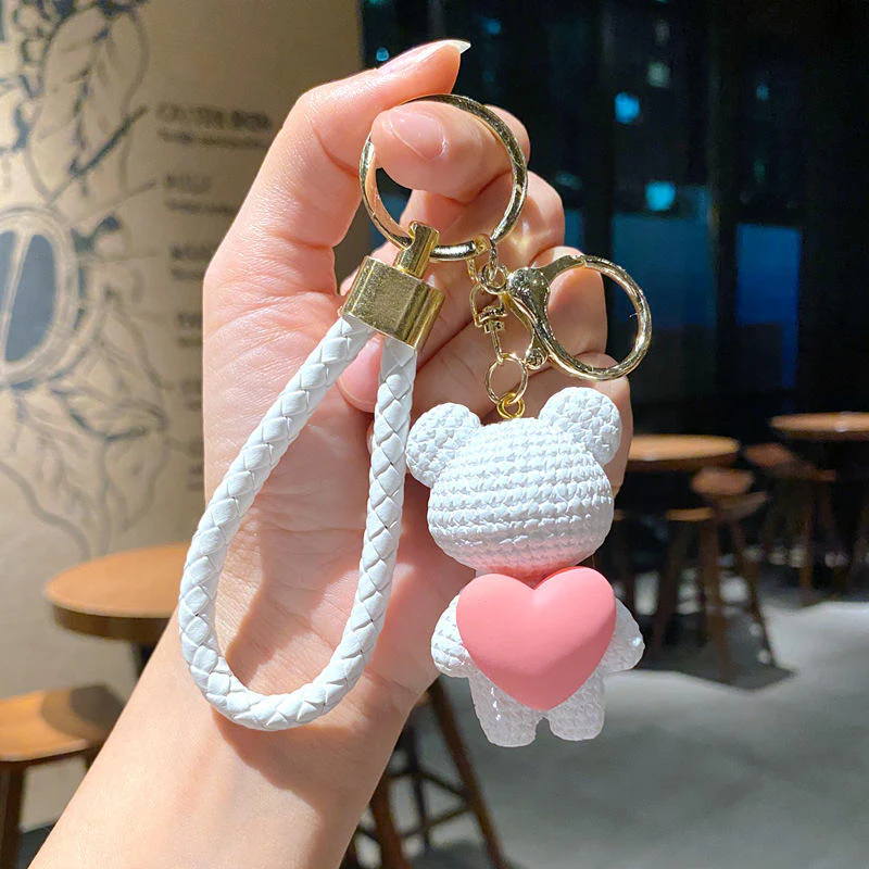 Crocheted Bear Keychain - Image 4