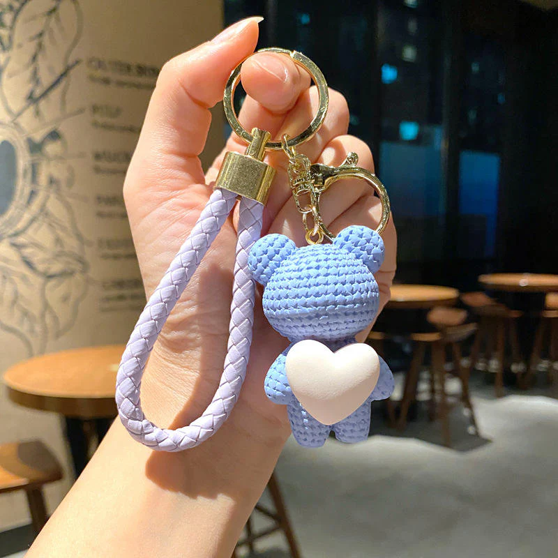 Crocheted Bear Keychain - Image 5