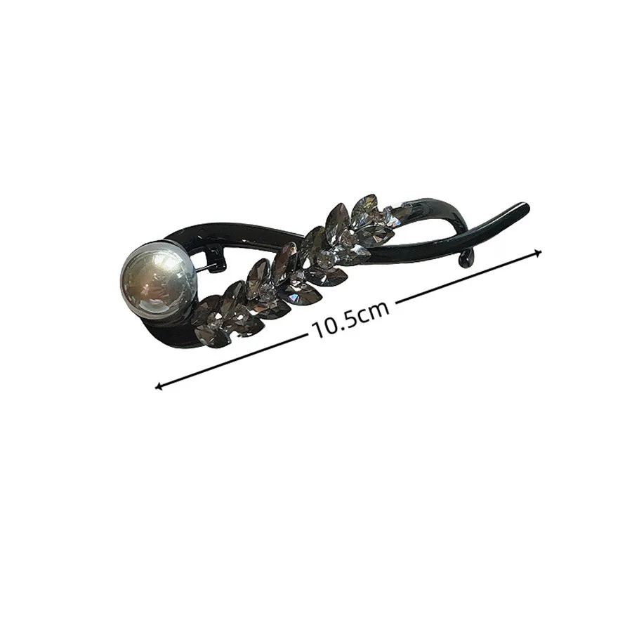 Crystal Wheat Pearl Twist Rhinestone Hair Clip - Image 6