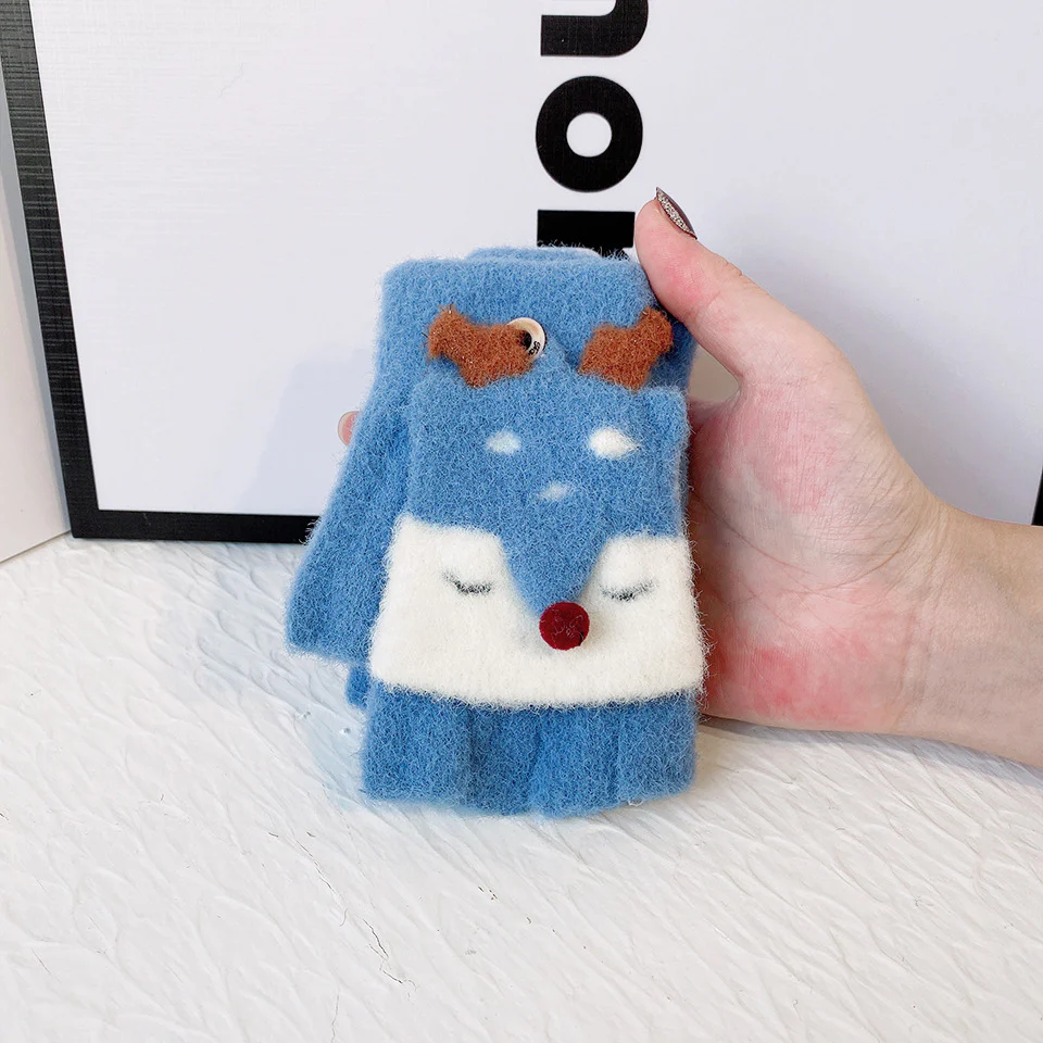 Cute Cartoon Winter Flip Gloves - Image 3