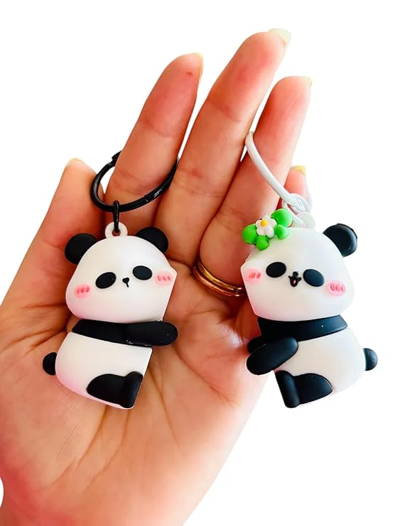 Cute Panda Couple Keychain - Image 5