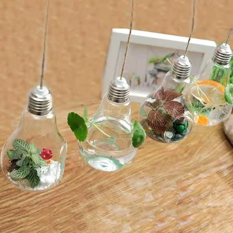 Decor Hanging Bulb Shape Glass Vase - Image 3