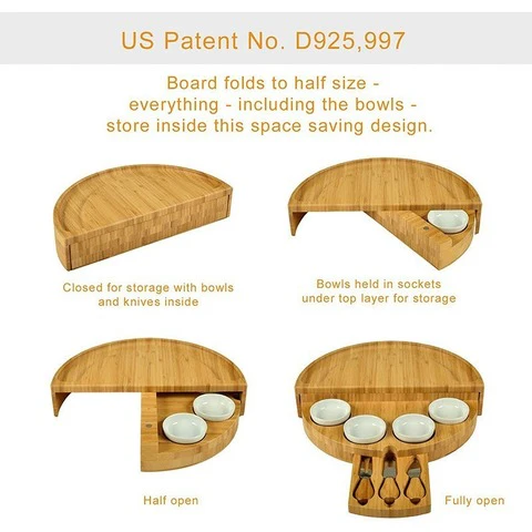 Deluxe Bamboo Cheese & Charcuterie Board Set - Image 5