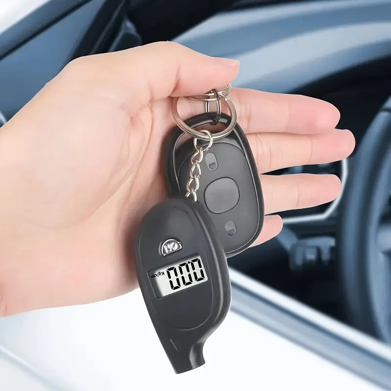 Digital LCD Mini Keychain Tire Pressure Gauge - Image 2