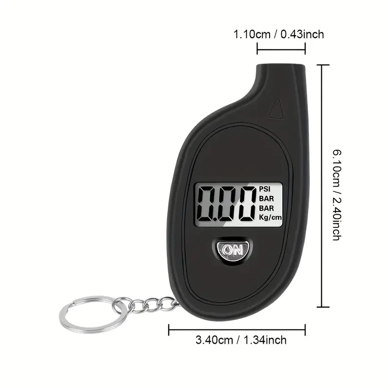Digital LCD Mini Keychain Tire Pressure Gauge - Image 6