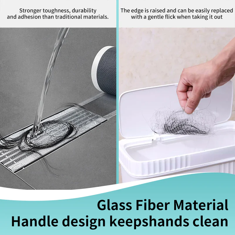 Disposable Shower Drain Hair Catcher Mesh Sticker Roll - Image 3