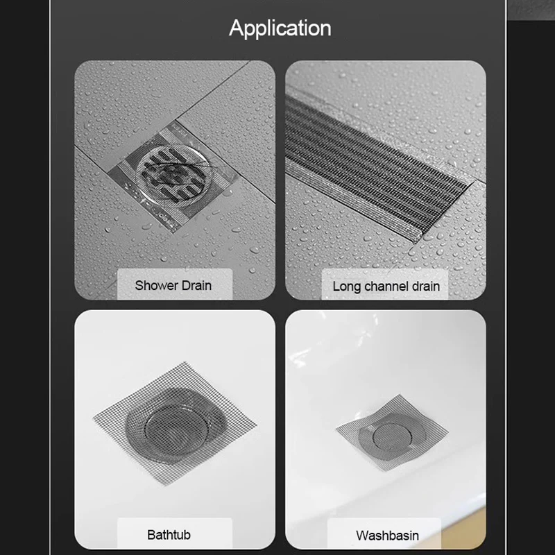 Disposable Shower Drain Hair Catcher Mesh Sticker Roll - Image 4