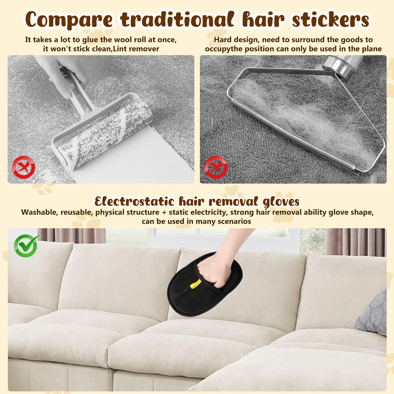 Double-Sided Pets Grooming Gloves - Image 4