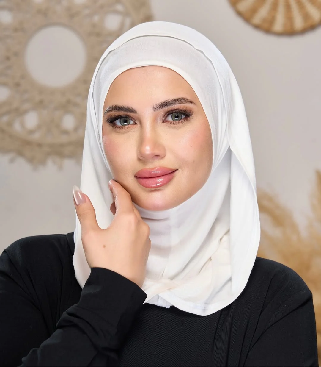 Easy Slip-On Hijab with Hood - Image 2