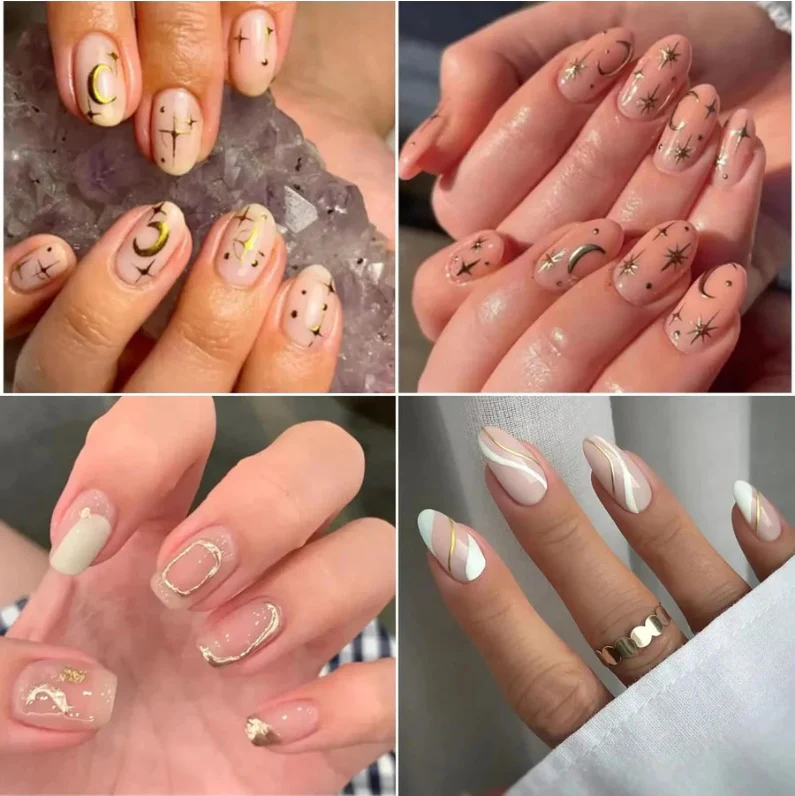 Elegant Gold Nail Art Stickers - Image 7