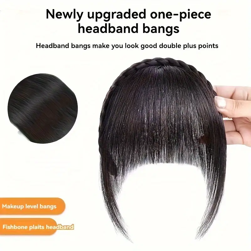 Elegant Women’s Braided Headband with Front Bangs - Image 4