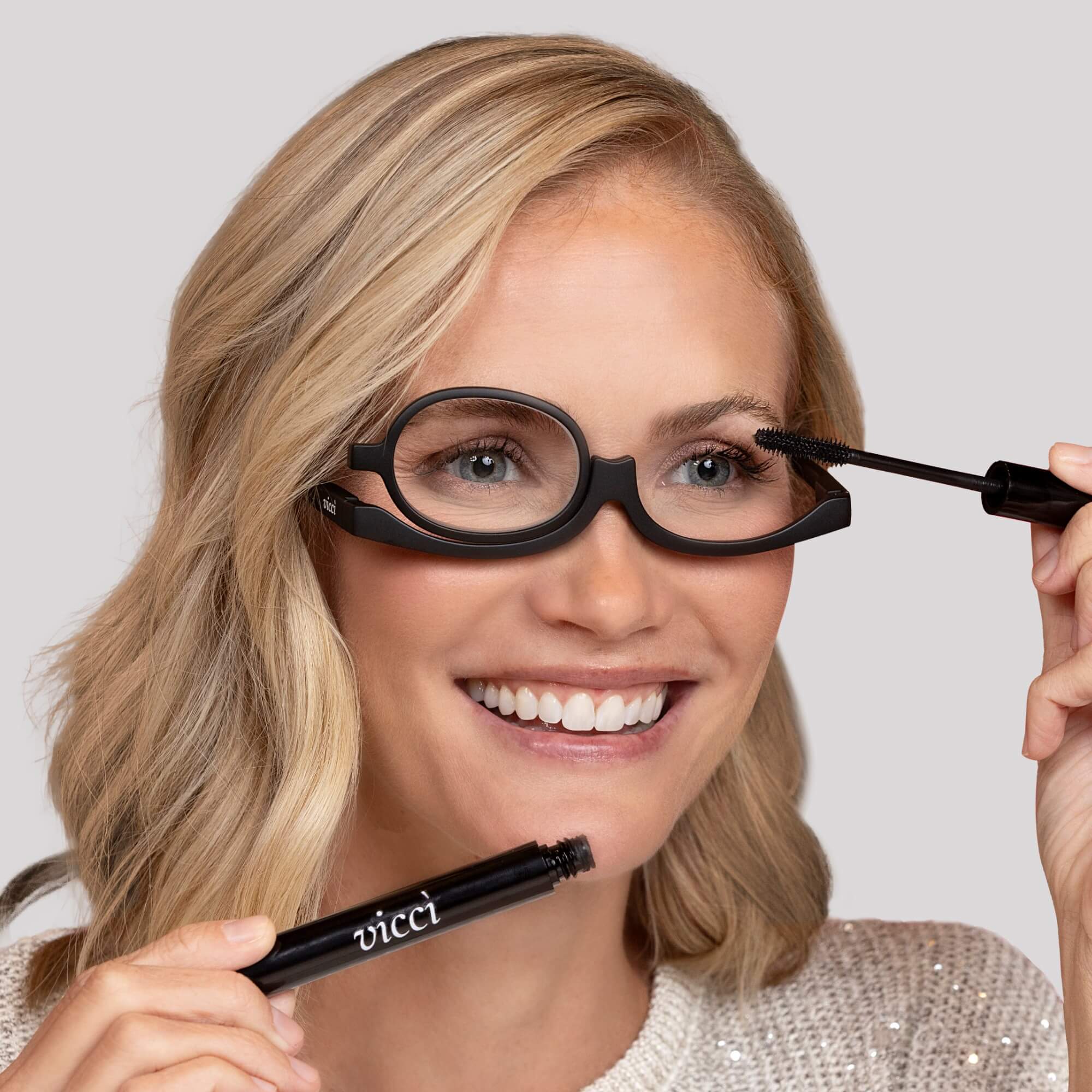 Flip-Down Makeup Glasses - Image 2
