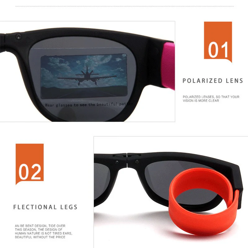 Folding Wristband Polarized Sun Glasses - Image 4