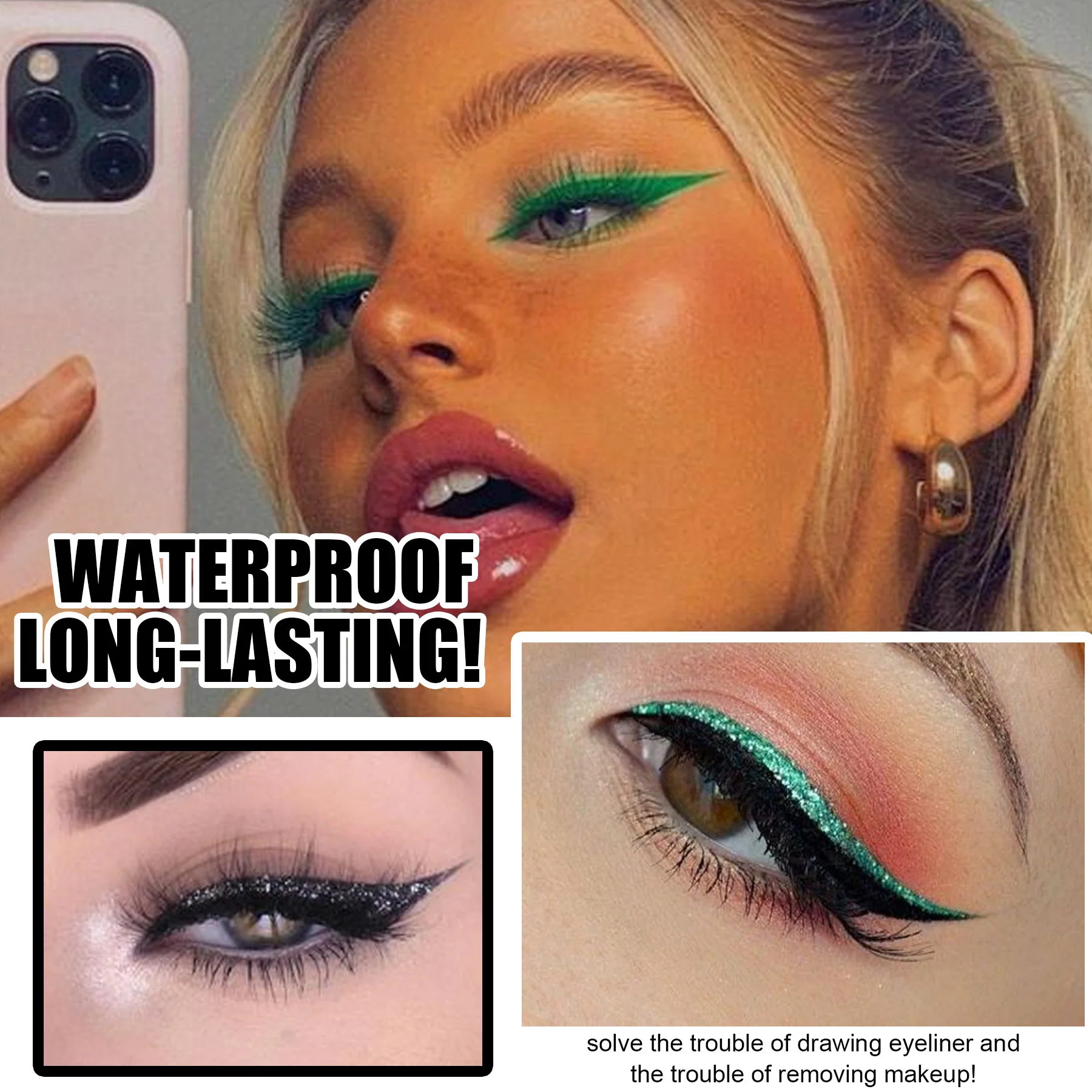 Glitter Eyeliner Sticker Patches - Image 3
