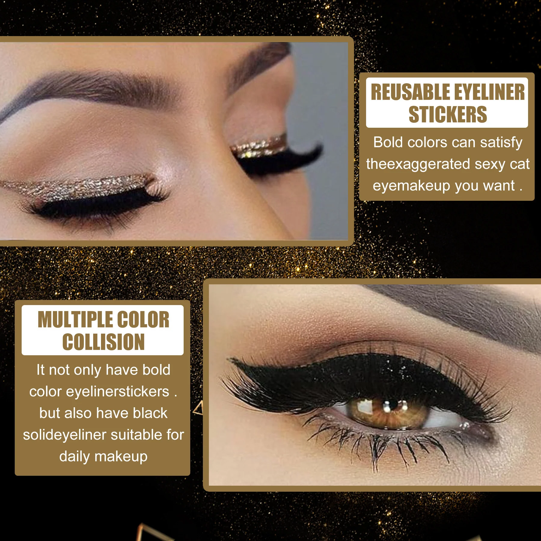 Glitter Eyeliner Sticker Patches - Image 5