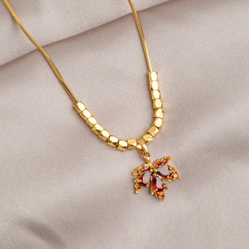 Gold Plated Titanium Steel Necklace - Image 2