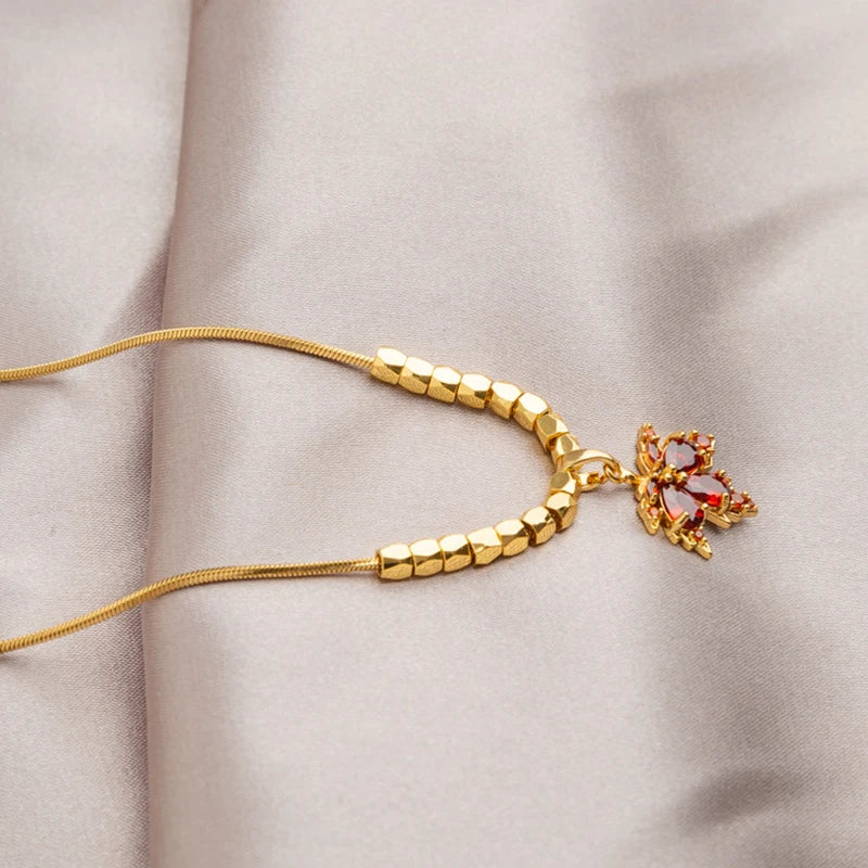Gold Plated Titanium Steel Necklace - Image 6