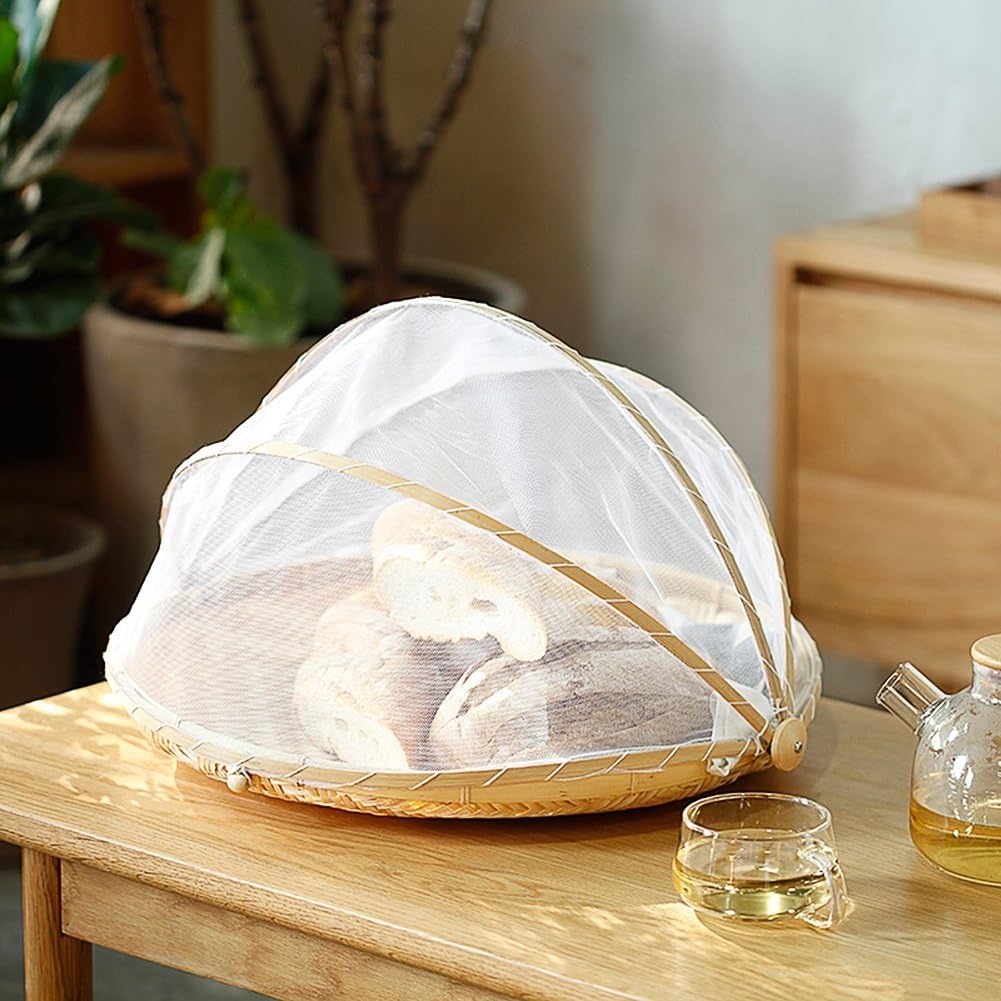 Hand-Woven Bamboo Food Tent Basket - Image 3