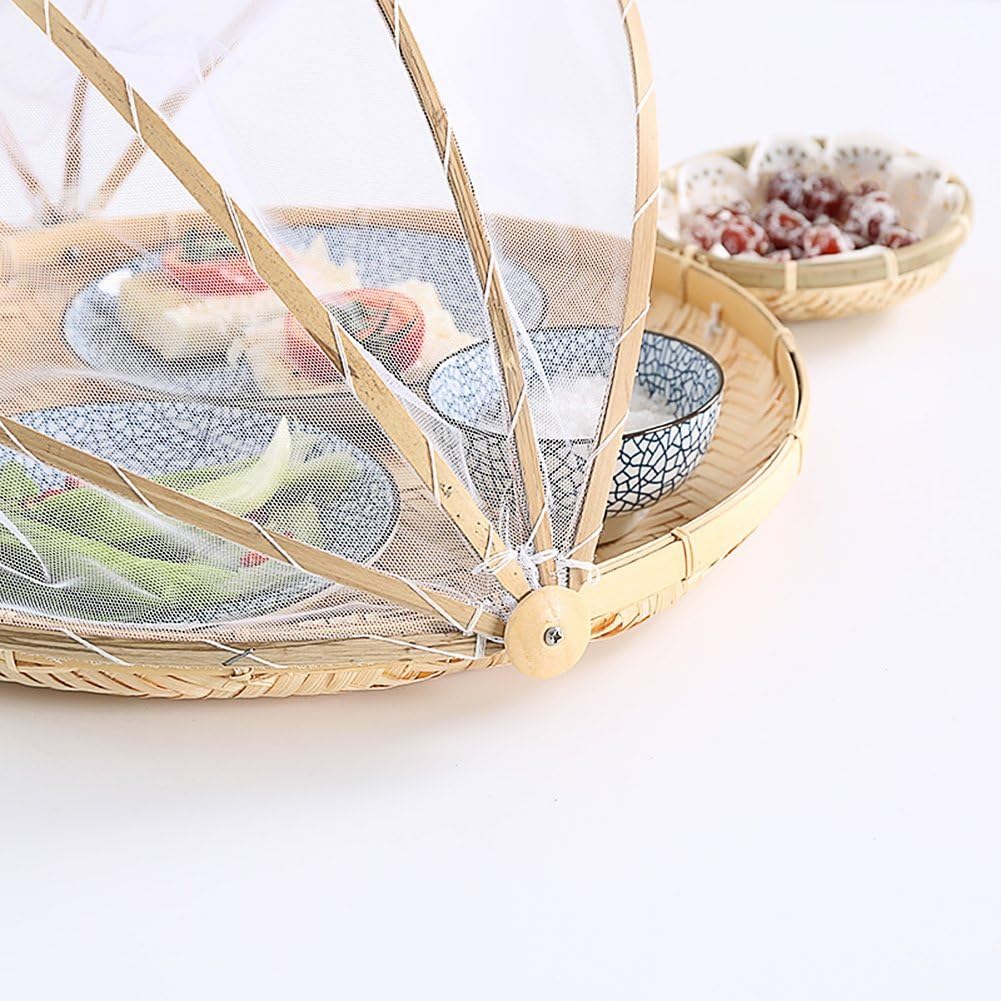 Hand-Woven Bamboo Food Tent Basket - Image 4