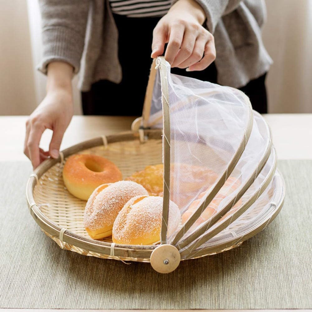 Hand-Woven Bamboo Food Tent Basket - Image 5