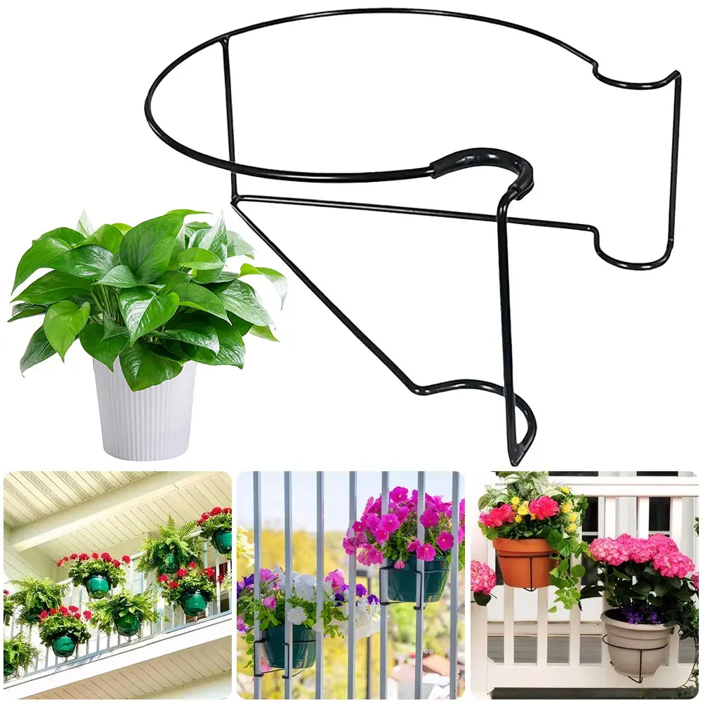 Hanging Railing Planter Shelf Decorative for Balcony - Image 4